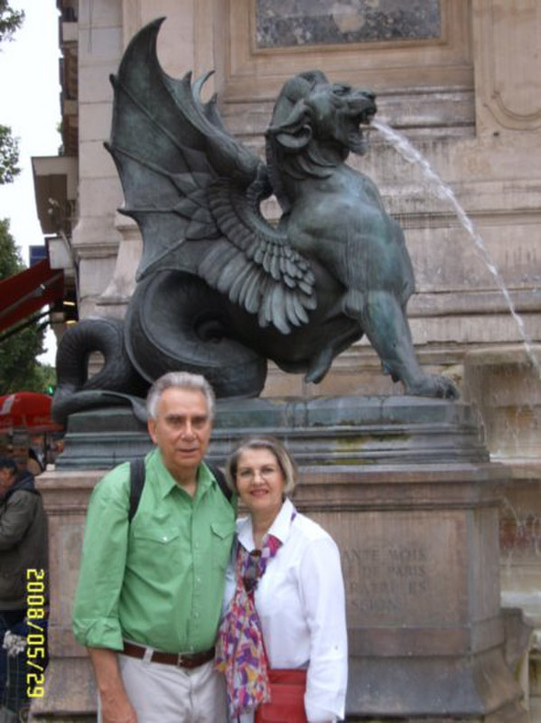 Mom &amp; Dad at Place St. Michel