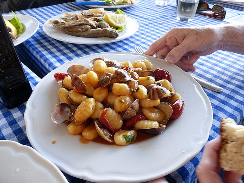 Gnocchi and clams