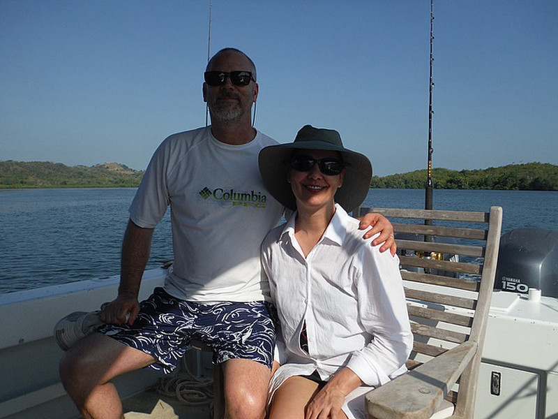 Jim and I on the boat :-)