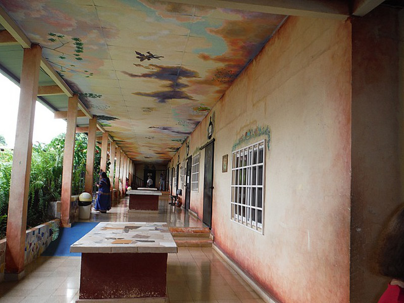 Painted walkway at the mission.