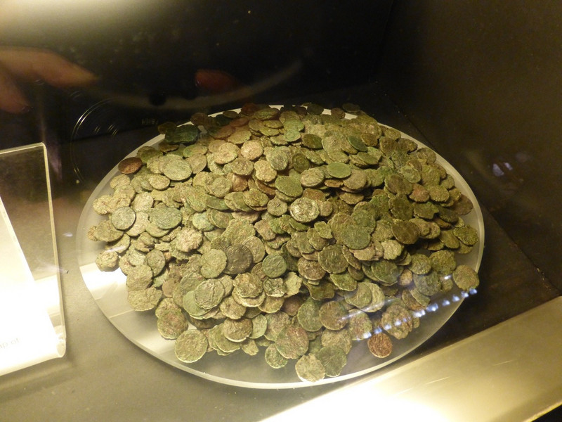 A bunch of coins found here,