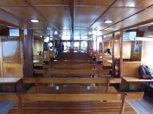 Interior of the ferry to Amalfi from Salerno