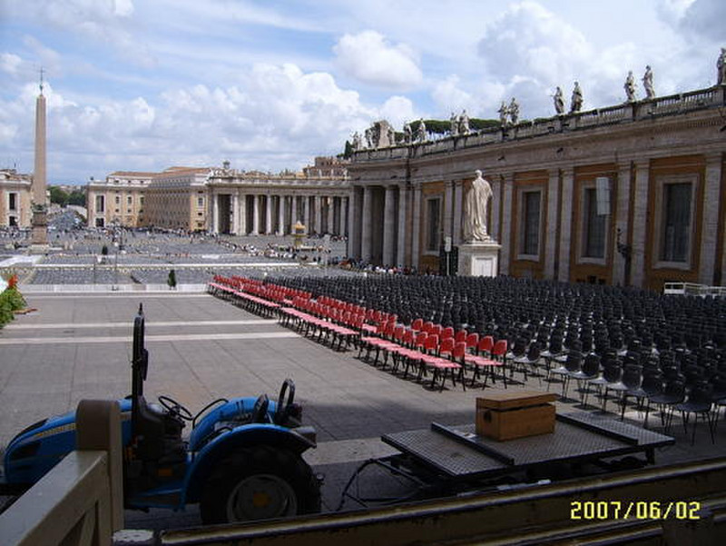 View from St. Peters onto square