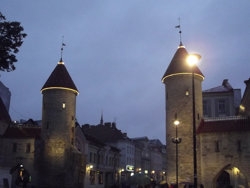 Entering old town at night