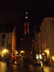 Old town at night