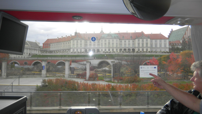 View of the former palace (from bus window)
