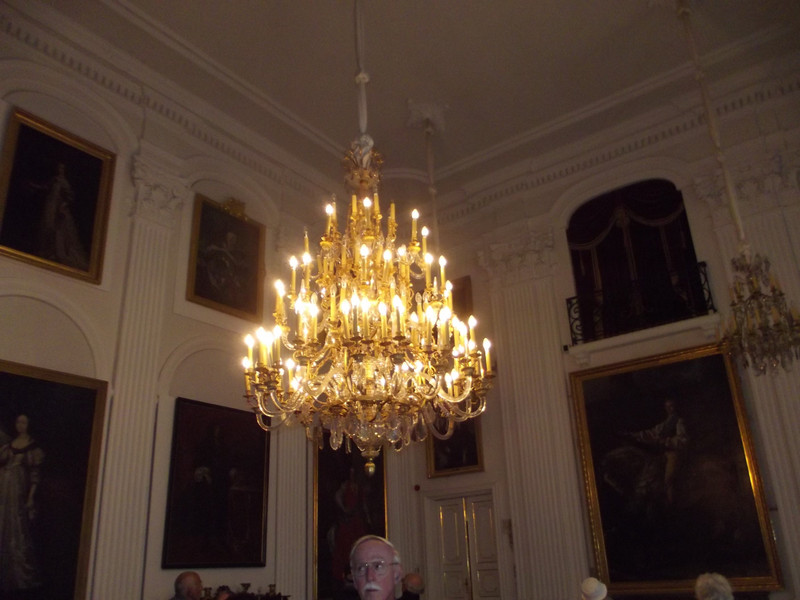 Inside - paintings of the family (lots of them) and chandeliers