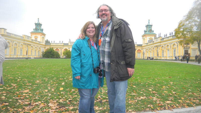 Us in front of Wilanow Palace