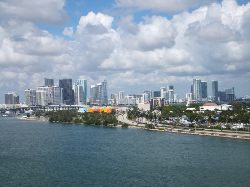 View of part of Miami from the ship