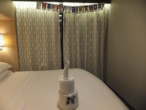Kamie's Birthday "cake" from our room steward