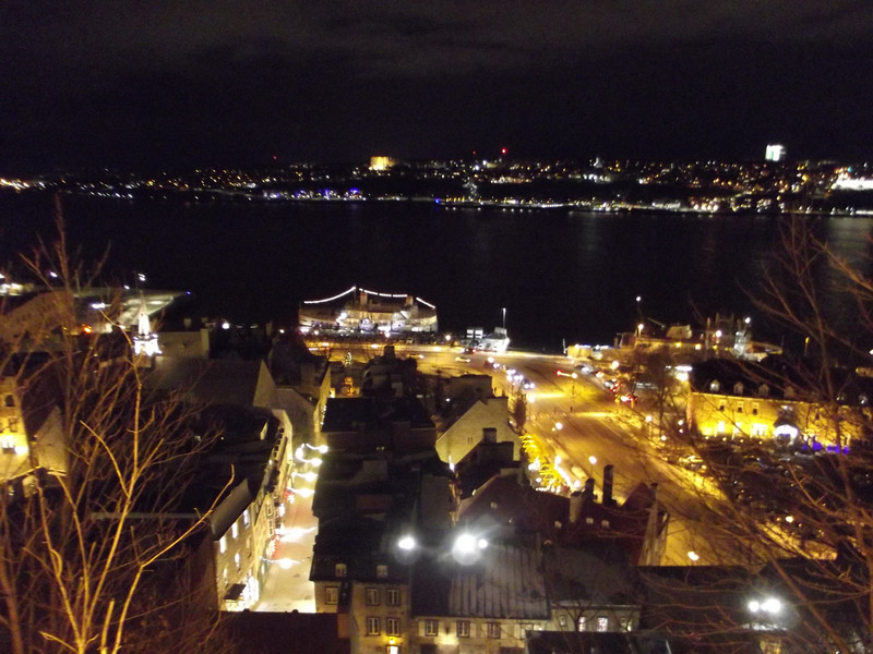 Nighttime views of lower Quebec