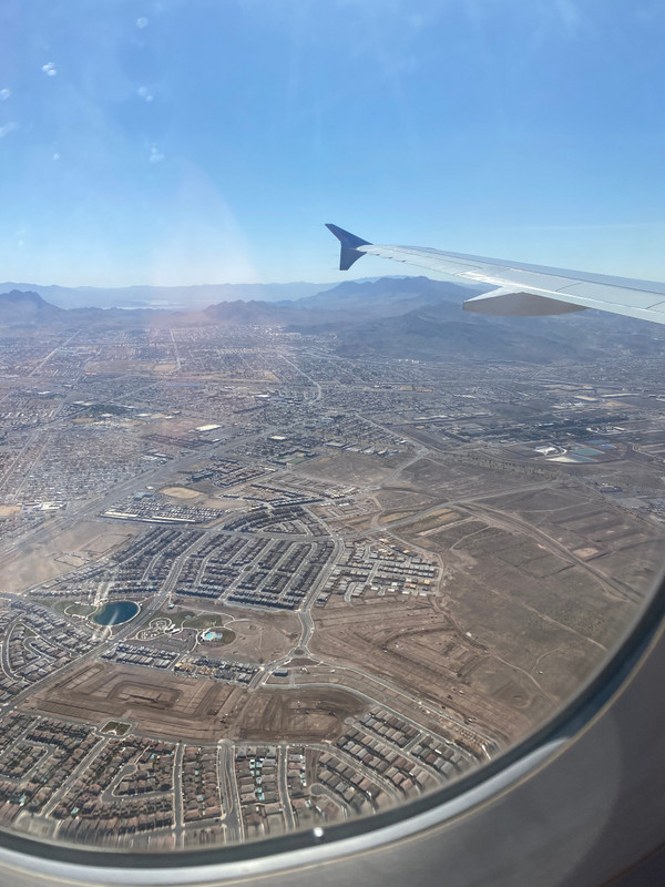 Flying into Las Vegas