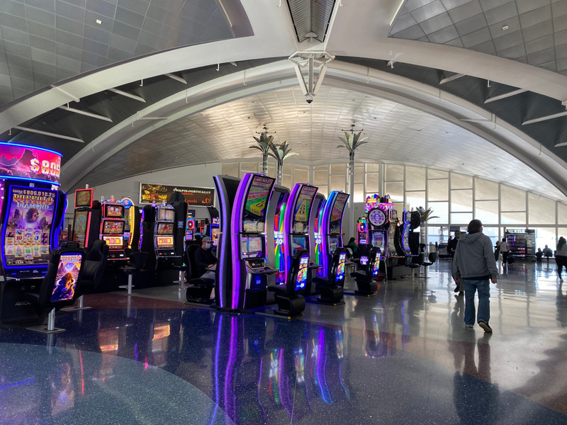 Slot machines in the airport!