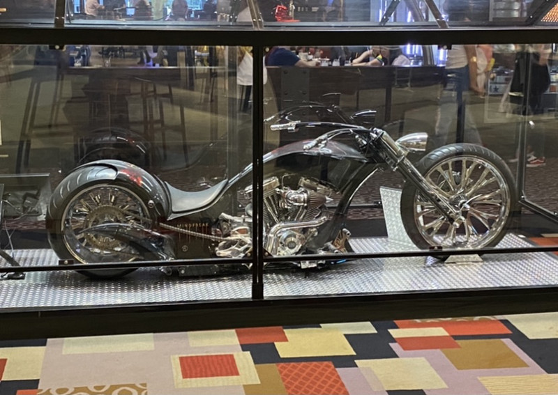Motorcycle on PH casino floor