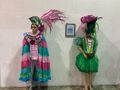 Carnaval outfits inside the cruise terminal