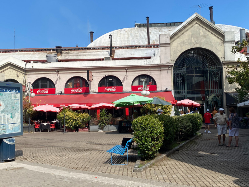 Inside this open air market are tons of steakhouses with open fire pits