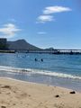 Closer-up of Diamond Head from the beach at HHV