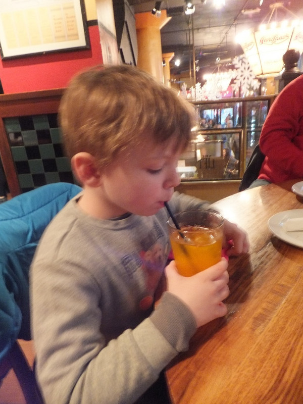 Finn with orange soda