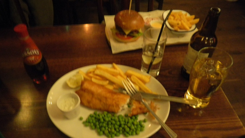 Somehow, I got a pix of dinner!  Fish n&#39; chips