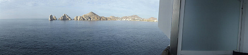 Cruising into Cabo - view from our balcony