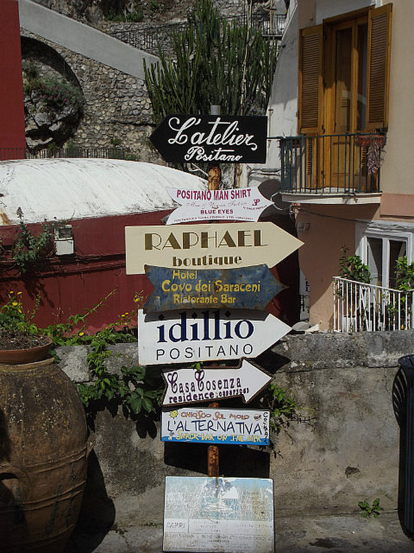 Signs in Positano