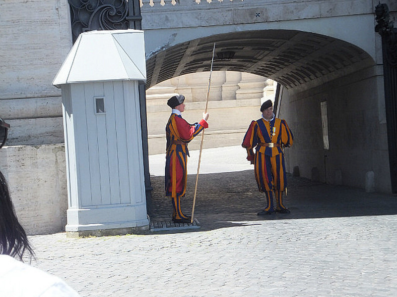 Swiss Guard outside St Peter&#39;s Basilica