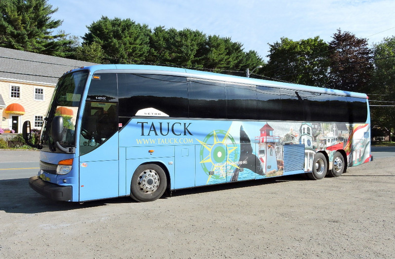 Canada-wrapped Tauck bus