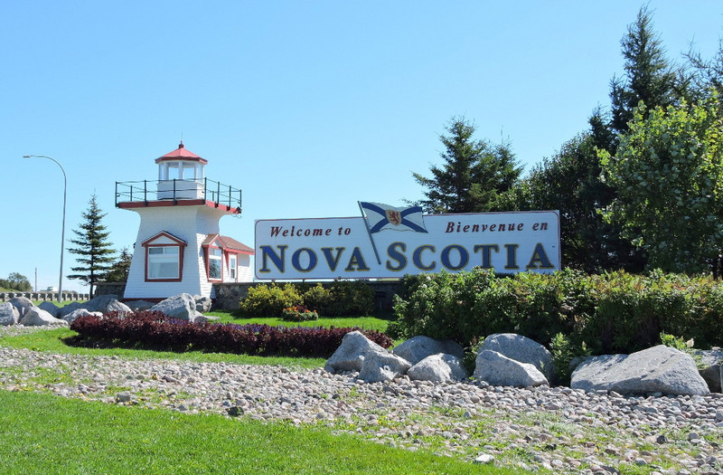Nova Scotia welcome center -- as we leave