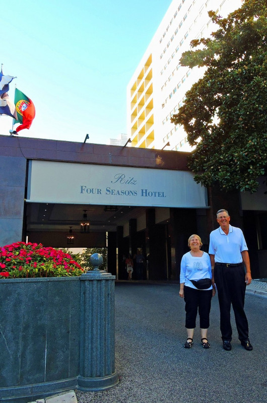 Anne and Patrick on front of the Four Seasons Ritz