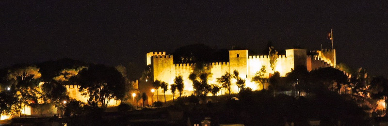 St. George&#39;s Castle, illumininated at night