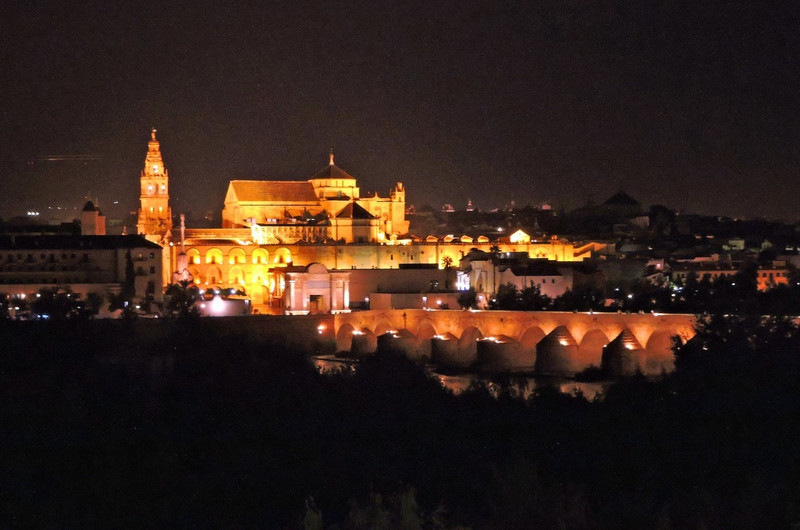 Cordoba Old Quarter illuminated at night