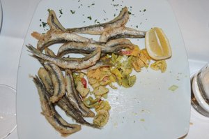 Fried anchovies (smelts) not a hit