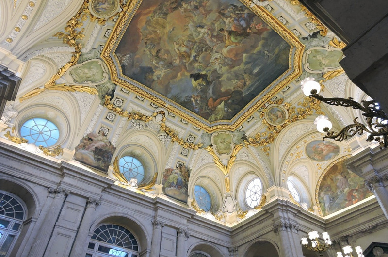 Ceiling of main staircase at Royal Palace