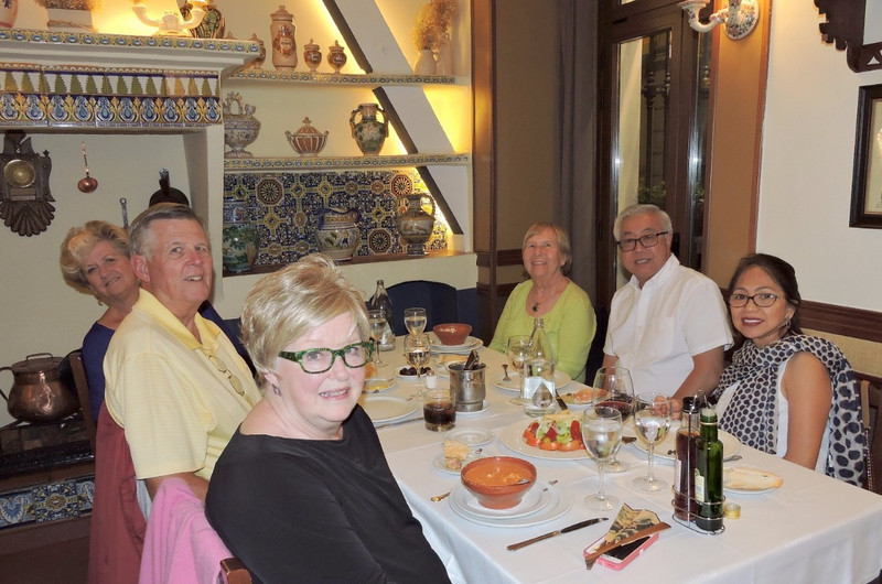 Dinner group at La Barraca