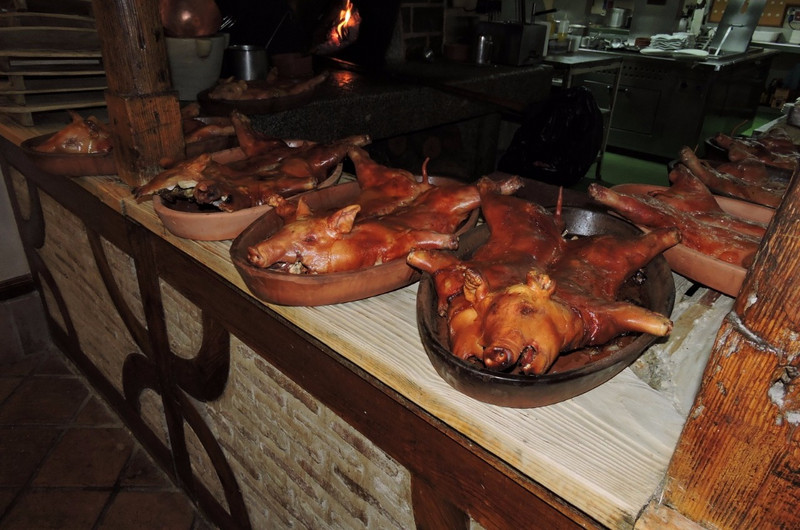 Suckling pigs at Hacienda del Cardenal