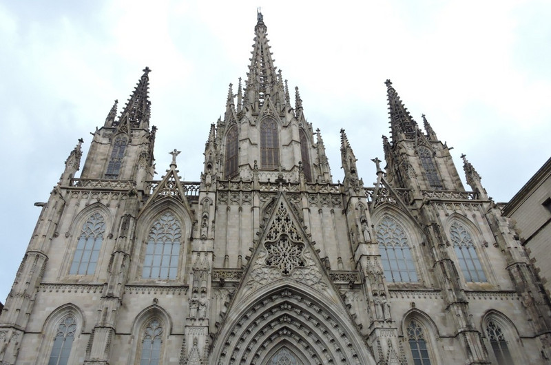 Barcelona Cathedral, across from our Hotel Colon