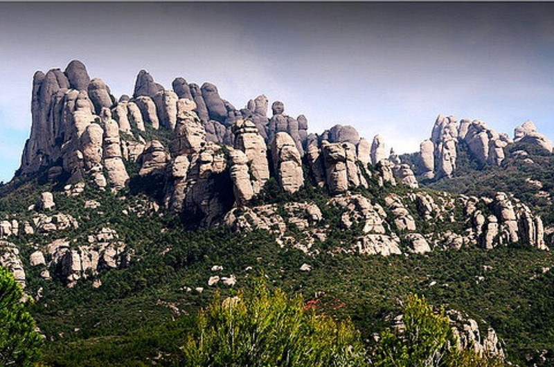 Jagged edges of Montserrat mountain