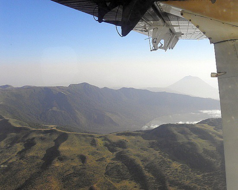 Lengai volcano from the air