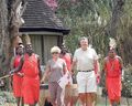 Us with Masai warriors at equator ceremony