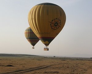 Both balloons at take-off
