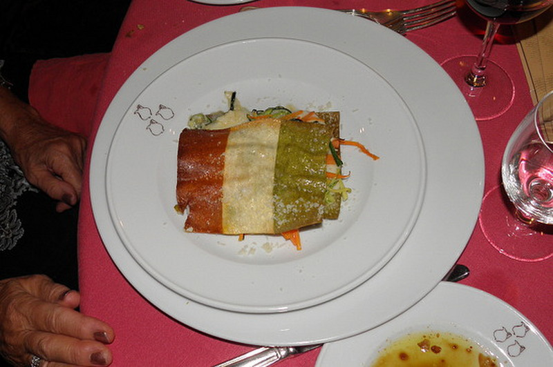 Lasagne with Italian flag