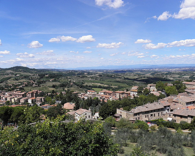 Tuscan countryside from San Gimignano