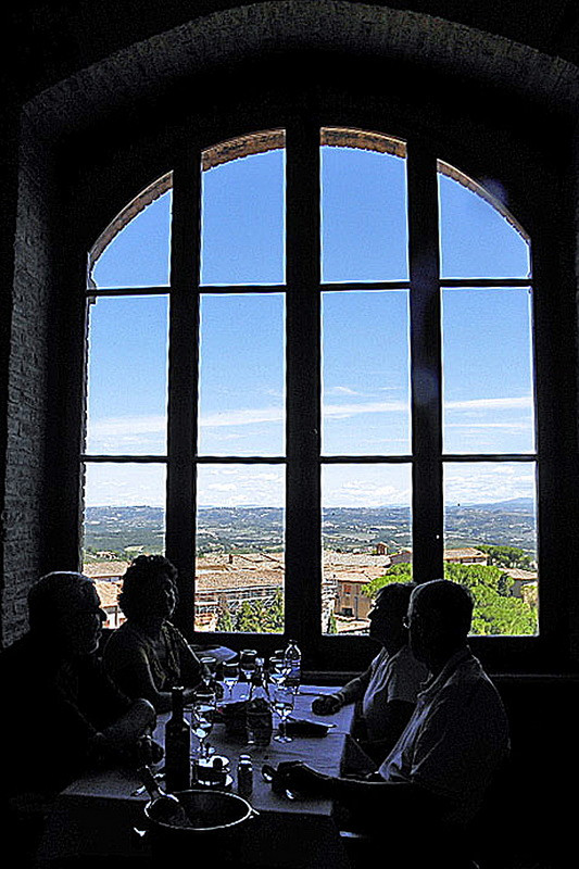 View of Tuscany from La Griglia Restaurant