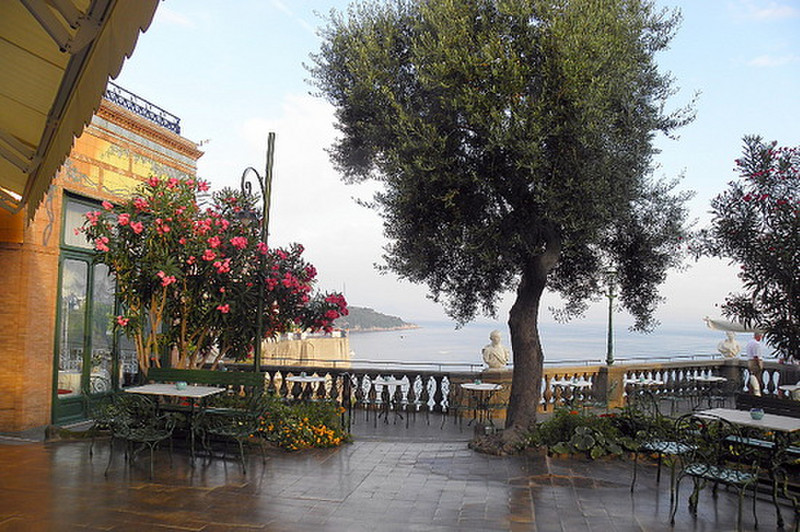 Early morning on hotel terrace