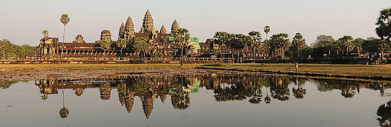 Angkor Wat in reflecting pond