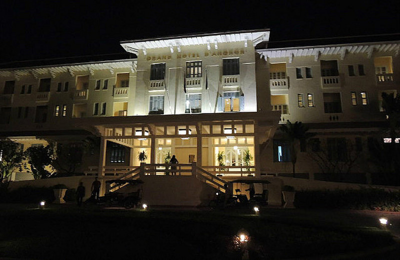 Raffles Grand Hotel at night