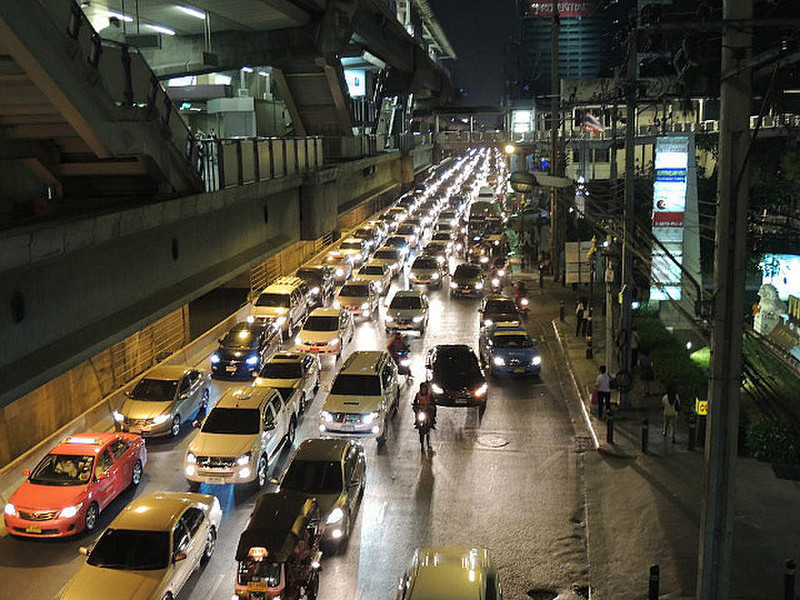 Bangkok traffic at 9 pm