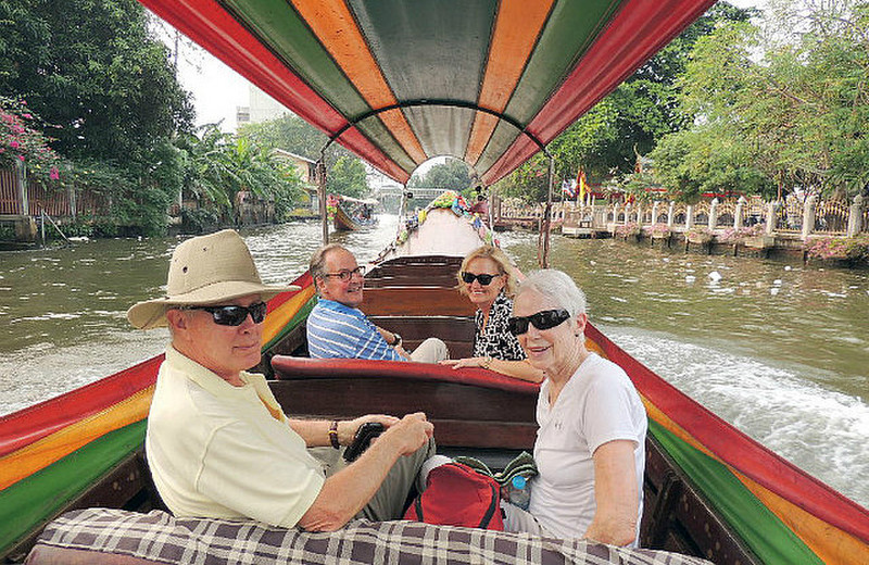 Longboat in Bangkok canals: Gundlachs &amp; Morleys