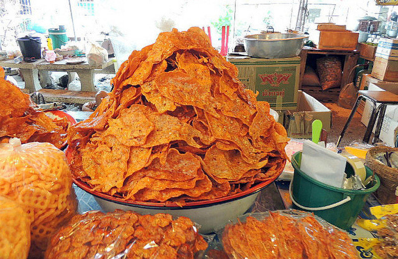 Fried fish skins in Thailand