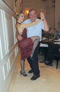Ernie Eves &amp; tango dancer
